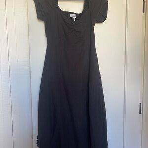 & Other Stories Black Midi Dress